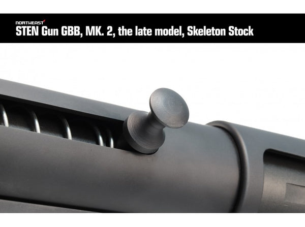 Northeast Airsoft - ROF Fazakerley Sten MK2 Machine Carbine Gas Blow Back (Late Model, Skeleton Stock)